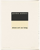 Artist: Burgess, Peter. | Title: gordon walters: drew art so long. | Date: 2001 | Technique: computer generated inkjet prints, printed in colour, from digital file