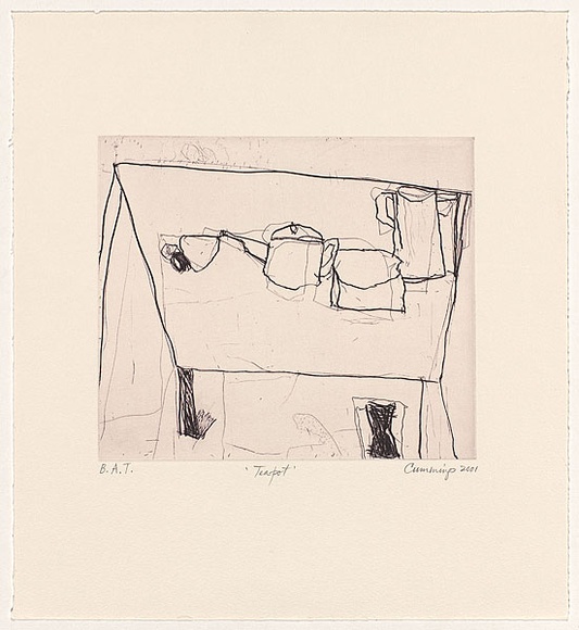 Artist: Cummings, Elizabeth. | Title: Teapot 1. | Date: 2001 | Technique: etching, printed in black ink, from one plate
