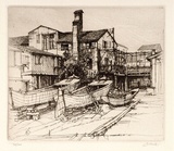 Artist: b'Scott, Eric.' | Title: bFisherman's hut | Date: c.1938 | Technique: b'etching, printed in black ink, from one plate'