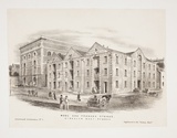 Artist: b'John Fairfax & Sons.' | Title: b'Wool and produce stores, Circular Quay, Sydney' | Date: c.1880s | Technique: b'lithograph, printed in black ink, from one stone [or plate]'