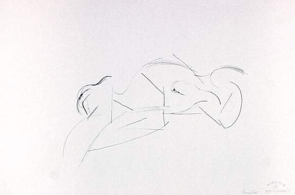 Artist: b'Powditch, Peter.' | Title: b'not titled [reclining figure]' | Date: c.1972 | Technique: b'lithograph, printed in black ink, from one plate'