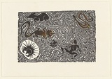 Artist: b'Booth, Solomon.' | Title: b'Lagau Uruil' | Date: 2001 | Technique: b'linocut, printed in colour, from one block'