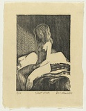 Artist: AMOR, Rick | Title: Small nude. | Date: 1988 | Technique: woodcut, printed in black ink, from one block