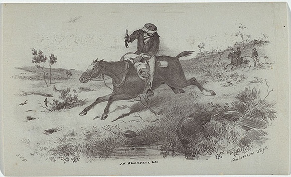 Bushrangers flight. (1855 – 1855-56) by S.T. Gill (1818–1880 ...