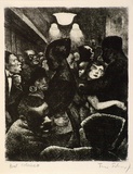 Artist: b'Scharf, Theo.' | Title: b'Bal Coloniale (Negro ball).' | Date: c.1928 | Technique: b'etching, printed in black ink, from one plate' | Copyright: b'\xc2\xa9 The Estate of Theo Scharf.'