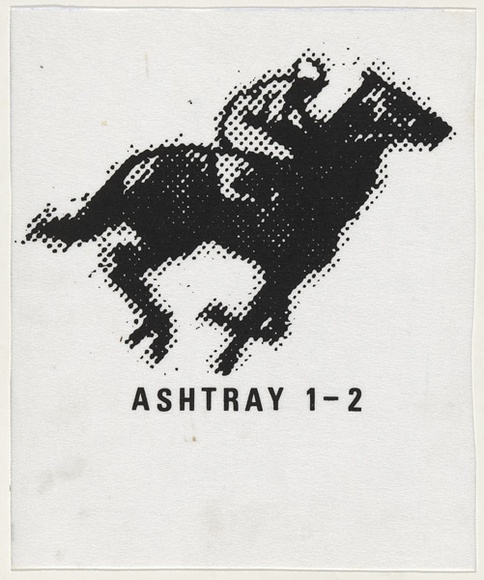 Artist: b'WORSTEAD, Paul' | Title: b'Ashtray 1-2' | Date: 1989 | Technique: b'screenprint, printed in black ink, from one stencil' | Copyright: b'This work appears on screen courtesy of the artist'