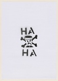 Artist: b'HAHA,' | Title: bHaHa skull n' bones. | Date: 2004 | Technique: b'stencil, printed in black ink, from one stencil'