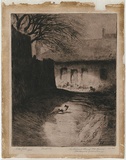 Artist: Cobb, Victor. | Title: Sir Redmond Barry's old house [1]. | Date: 1920 | Technique: drypoint, printed in black ink with plate-tone, from one plate