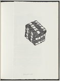 Artist: b'White, Robin.' | Title: bNot titled (Florence's cube). | Date: 1985 | Technique: b'woodcut, printed in black ink, from one block'