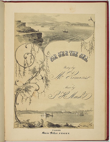 Artist: b'Thomas, Edmund.' | Title: bFar o'er the sea | Date: 1857 | Technique: b'lithograph, printed in colour, from two stones (black ink and buff tint)'