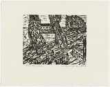 Artist: Senbergs, Jan. | Title: Port structures | Date: 1992 | Technique: etching, printed in black ink, from one plate | Copyright: © Jan Senbergs