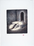 Artist: b'Valamanesh, Hossein.' | Title: b'Recent arrival' | Date: 1988 | Technique: b'lithograph, printed in colour, from four stones [or plates]'