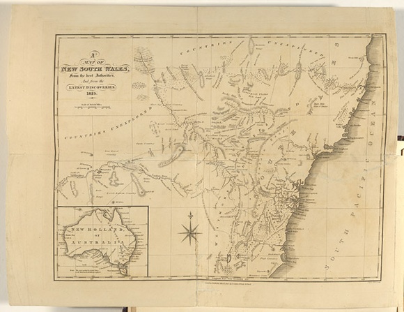 Artist: TYRER, J | Title: A map of New South Wales, from the latest surveys. | Date: 1825 | Technique: engraving