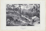 Title: Moulin a scie, dans les bois d'Hobart-town. Van-Diemen. (Saw mill, Hobart Town) | Date: c.1833 | Technique: lithograph, printed in black ink, from one stone