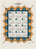 Artist: RILEY, Jean | Title: (Calendar, 1980) | Date: 1979 | Technique: screenprint, printed in colour, from multiple stencils