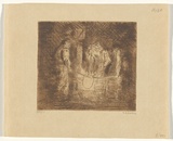 Artist: Baker, Normand H. | Title: Foundry. | Date: (1940) | Technique: etching, printed in brown ink with plate-tone, from one plate