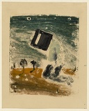 Artist: b'Nolan, Sidney.' | Title: b'Kelly kneeling' | Date: c.1946 | Technique: b'monotype'