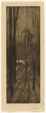 Artist: TRAILL, Jessie | Title: The woodcutters' home | Date: c.1911 | Technique: etching, drypoint and foul biting, printed in warm black ink with plate-tone and wiped highlights, from one plate