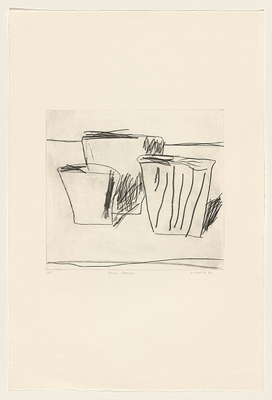 Title: Three bowls | Date: 1982 | Technique: drypoint, printed in black ink, from three perspex plates
