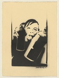 Artist: b'VEXTA.' | Title: b'Girls can...' | Date: 2004 | Technique: b'stencil, printed in black ink, from one stencil'