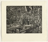 Artist: Gittoes, George. | Title: Night shift tragedy | Date: 1991 | Technique: etching, printed in black ink, from one plate