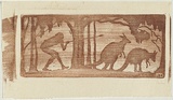 Artist: b'Derham, Frances.' | Title: b'Aboriginal hunter.' | Date: 1930 | Technique: b'linocut, printed in brown ink, from one block'