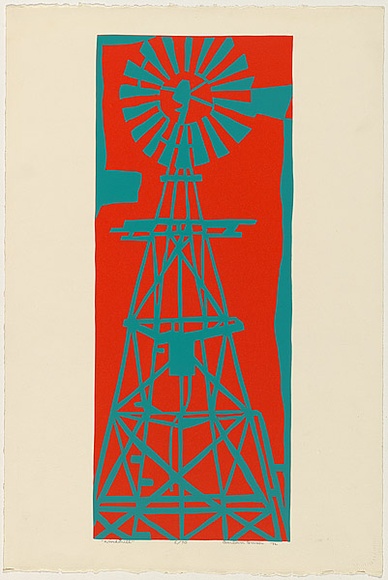 Title: b'Windmill' | Date: 1972 | Technique: b'screenprint, printed in colour, from two stencils'