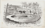 Artist: b'GILL, S.T.' | Title: b'Horse puddling machine, Forest Creek.' | Date: 1855-56 | Technique: b'lithograph, printed in black ink, from one stone'