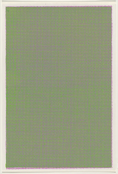 Artist: b'WORSTEAD, Paul' | Title: b'Starstruck' | Date: 1982 | Technique: b'screenprint, printed in colour, from two stencils in purple and green ink' | Copyright: b'This work appears on screen courtesy of the artist'