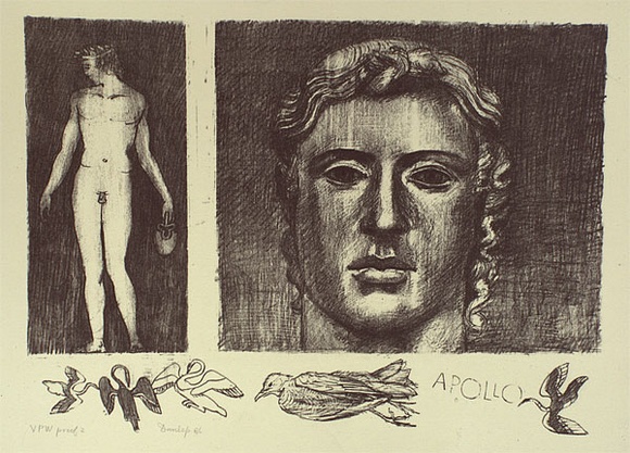 Artist: Dunlop, Brian. | Title: (Apollo) | Date: 1986 | Technique: lithograph, printed in black ink from one stone