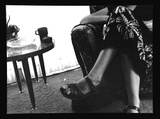 Artist: Bleaney, John. | Title: not titled [close up of woman's crossed legs] | Date: (1980) | Technique: offset-lithograph, printed in black ink