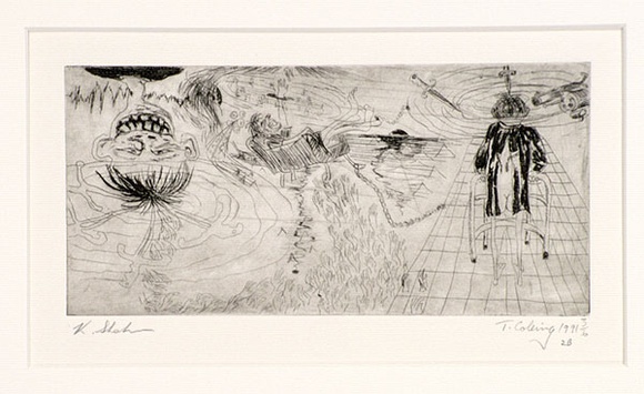 Artist: b'COLEING, Tony' | Title: b'The Hospital Years.' | Date: 1991 | Technique: b'etching and aquatint, printed in black ink, from one plate'