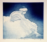 Artist: b'Byrne, Harold.' | Title: b'Le lac des cygnes (Swan Lake).' | Date: 1937 | Technique: b'etching and aquatint, printed in blue ink, from one copper plate'