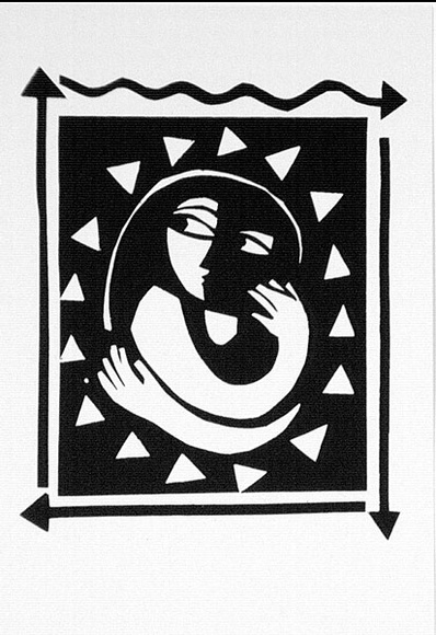 Artist: b'Smith, Lisa.' | Title: b'Postcard (no.5)' | Date: 1990 | Technique: b'screenprint, printed in black ink, from one stencil'