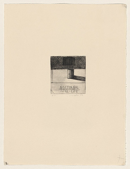 Title: b'Nocturnal still-life' | Date: 1976 | Technique: b'etching, printed in black ink, from one plate'