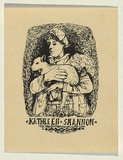 Title: b'Kathleen Shannon' | Date: c.1970 | Technique: b'lineblock, printed in black ink, from one block'