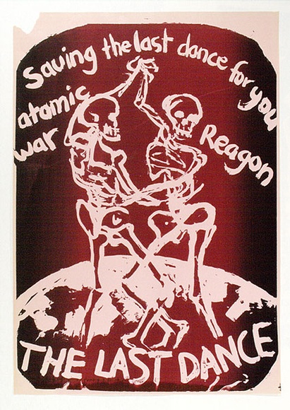 Artist: b'Gibb, Viva Jillian.' | Title: b'Saving the last dance for you' | Date: 1984 | Technique: b'screenprint, printed in black ink, from one stencil'