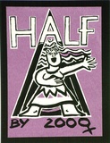Artist: b'Smith, Lisa.' | Title: b'Half by 2000' | Date: 1990 | Technique: b'screenprint, printed in purple and black ink, from two stencils'