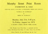 Title: bInvitation | Exhibition & sale, Original ... lithographs from John Gould's Mammals of Australia & Birds of Australia. Melbourne: Murphy Street Print Room, 21 July - 1 August 1975. | Date: 1975