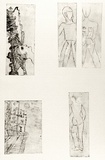 Artist: SHEARER, Mitzi | Title: not titled [Five small pictures] | Technique: etching, printed in black ink with plate-tone, from five  plates