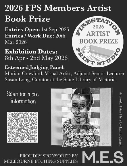 Title: 2026 FPS Members Artist Book Prize.