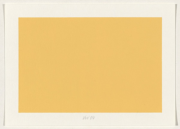 Title: b'not titled [beige-yellow]' | Date: 2004 | Technique: b'screenprint, printed in acrylic paint, from one stencil'