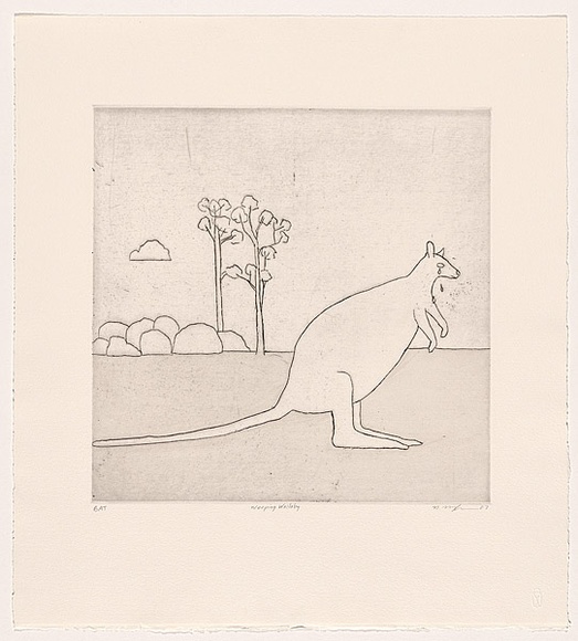 Artist: b'McKenna, Noel.' | Title: b'Weeping wallaby' | Date: 2007 | Technique: b'etching, printed in black ink with plate-tone, from one plate'