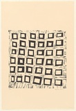 Artist: b'Joshua, Rebecca.' | Title: b'Patterns (squares)' | Date: c.2001 | Technique: b'linocut, printed in black ink, from one block'