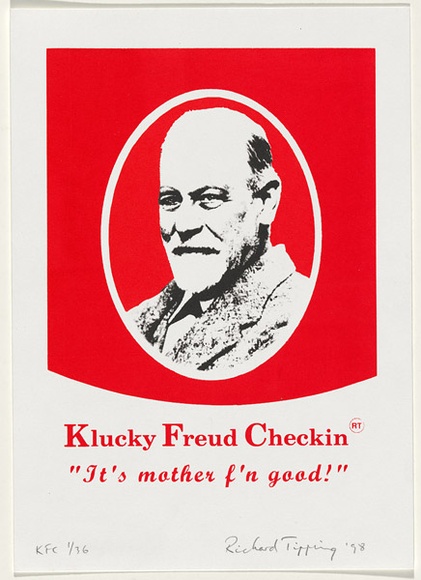 Artist: b'TIPPING, Richard' | Title: b'Klucky Freud checkin' | Date: 1998 | Technique: b'screenprint, printed in colour, from two stencils'