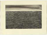 Artist: SELLBACH, Udo | Title: not titled [long grey cloud] | Date: c.1993 | Technique: etching and aquatint, printed in black ink, from one plate