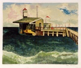 Artist: b'Sumner, Alan.' | Title: b'R.A.A.F. pier, Point Cook' | Date: 1946 | Technique: b'screenprint, printed in colour, from 17 stencils'