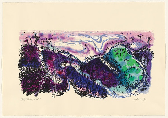 Artist: Bussey, Marjorie. | Title: Walking mists. | Date: 1990 | Technique: screenprint, printed in colour, from nineteen stencils