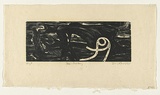 Artist: AMOR, Rick | Title: Pre-history. | Date: 1988 | Technique: woodcut, printed in black ink, from one block