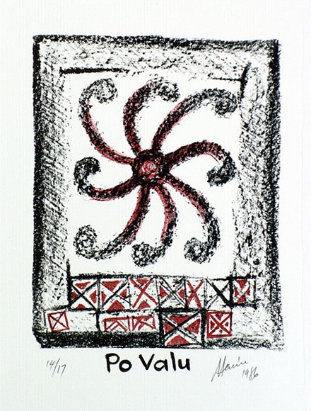 Artist: b'Ford, John Bevan.' | Title: b'Po valu.' | Date: 1986 | Technique: b'lithograph, printed in colour, from multiple stones [or plates]'